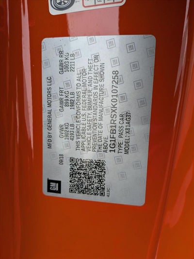 2019 Chevrolet Camaro 1LT