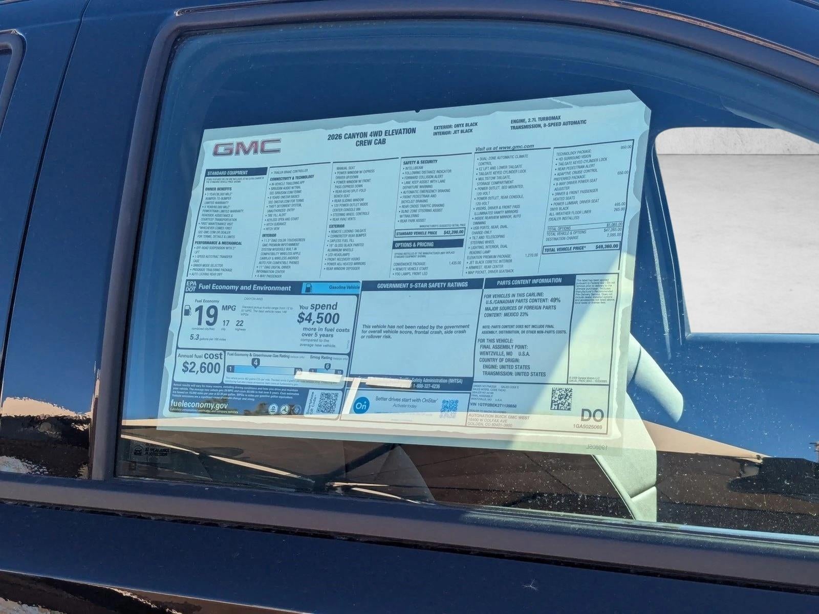 2026 GMC Canyon Elevation