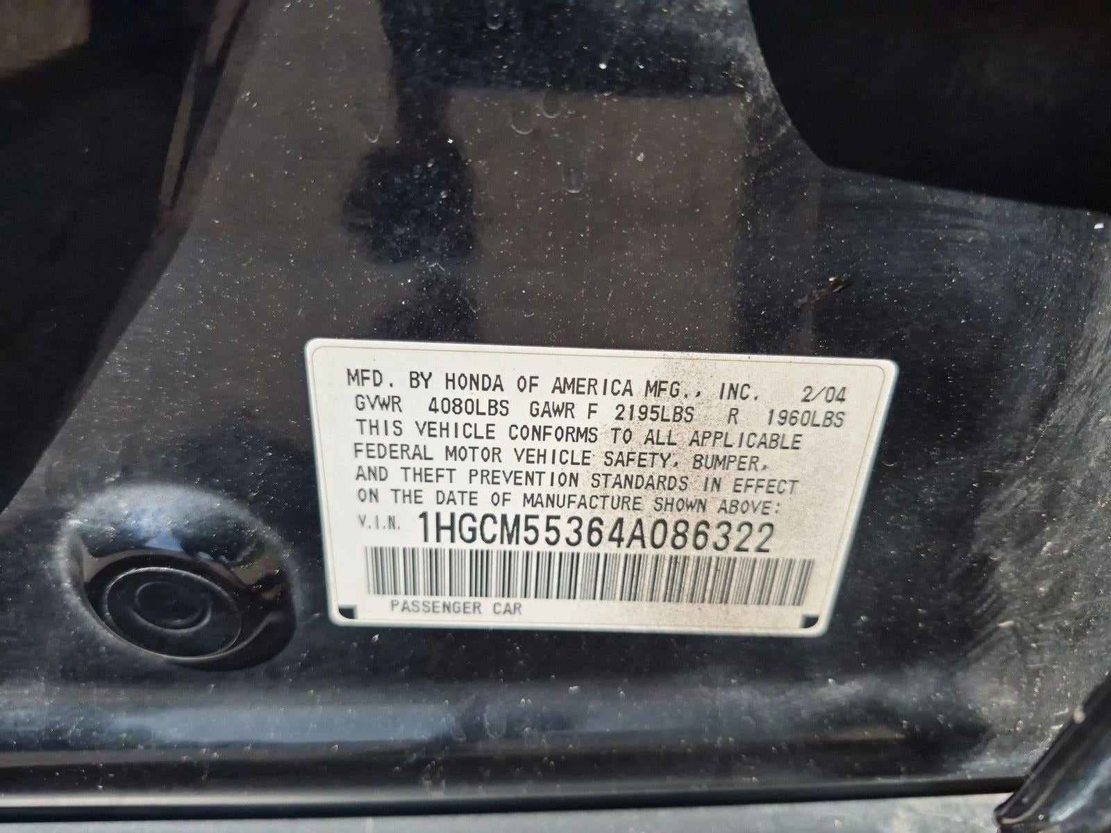 2004 Honda Accord Sdn LX