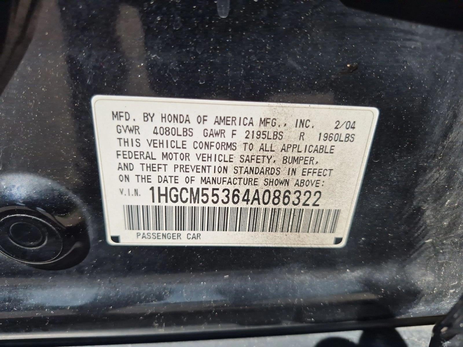 2004 Honda Accord Sdn LX