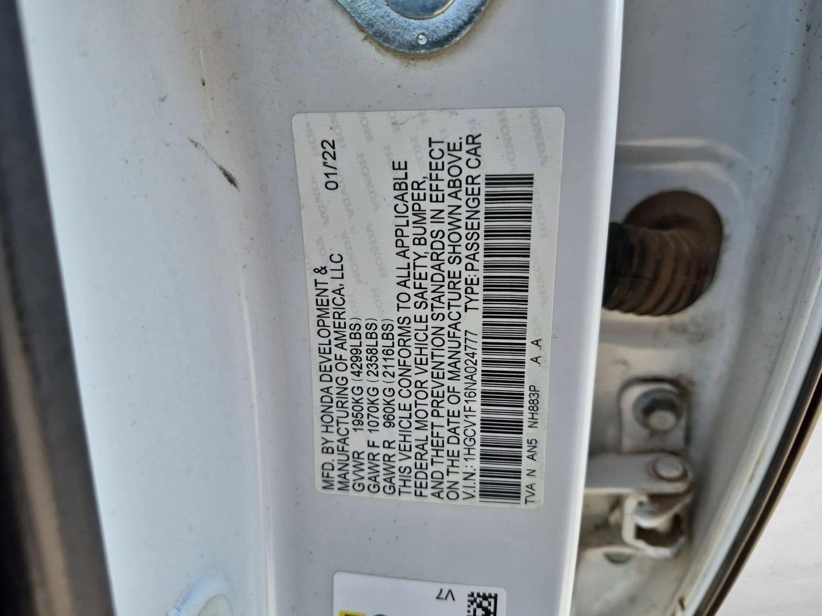 2022 Honda Accord LX