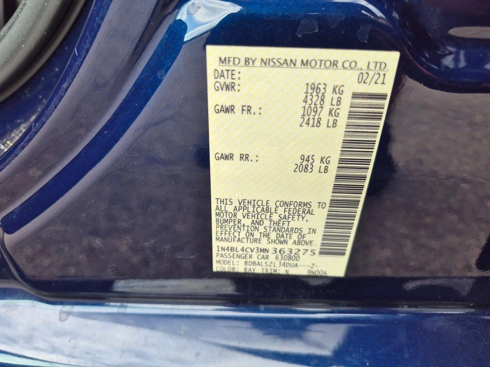 2021 Nissan Altima SR FWD
