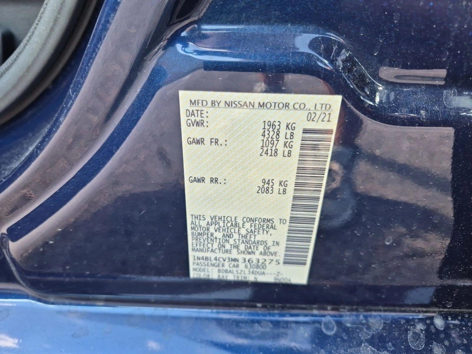 2021 Nissan Altima SR FWD