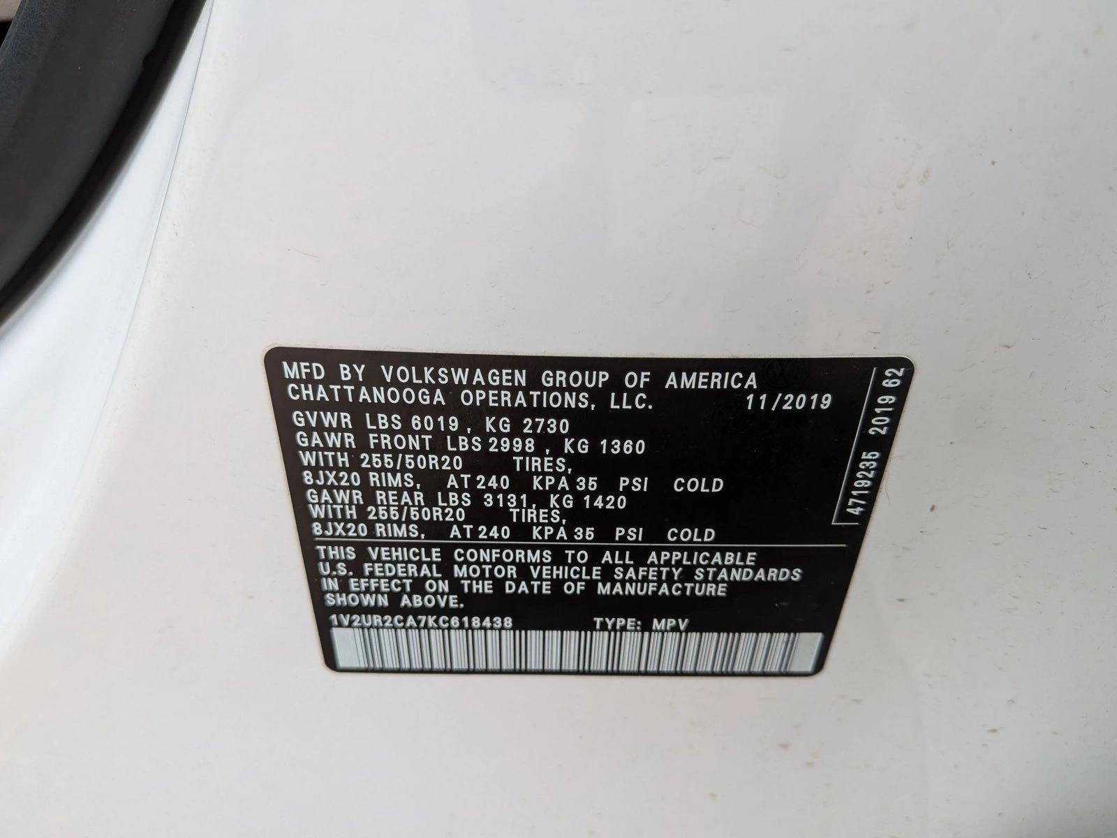 2019 Volkswagen Atlas 3.6L V6 SE w/Technology