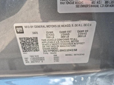 2022 GMC Sierra 1500 Limited AT4