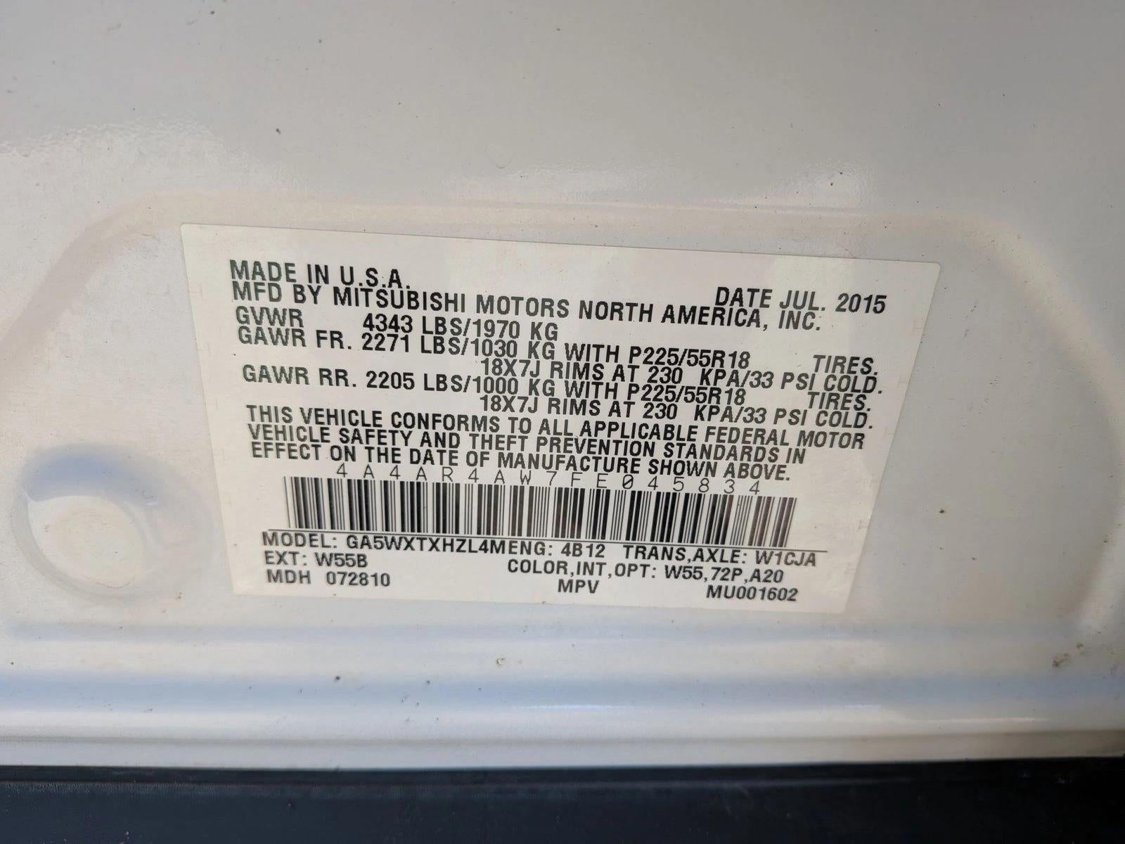 2015 Mitsubishi Outlander Sport 2.4 GT