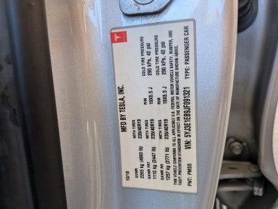 2018 Tesla Model 3 Long Range Battery