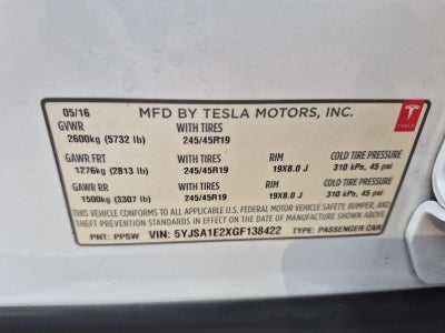 2016 Tesla Model S 75D