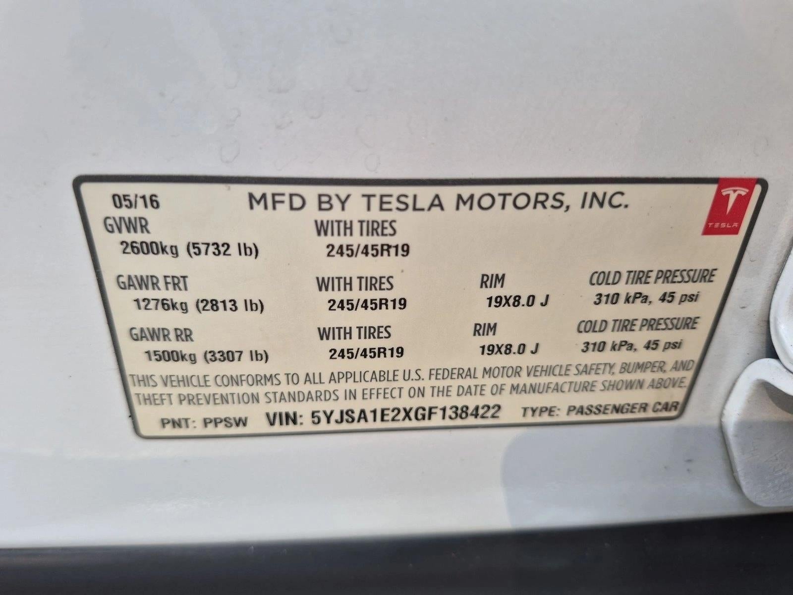 2016 Tesla Model S 75D