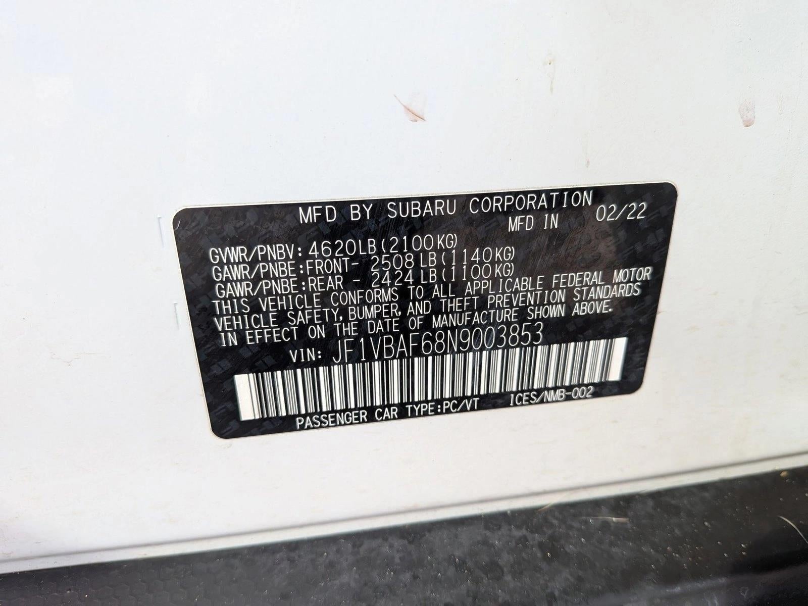 2022 Subaru WRX Premium