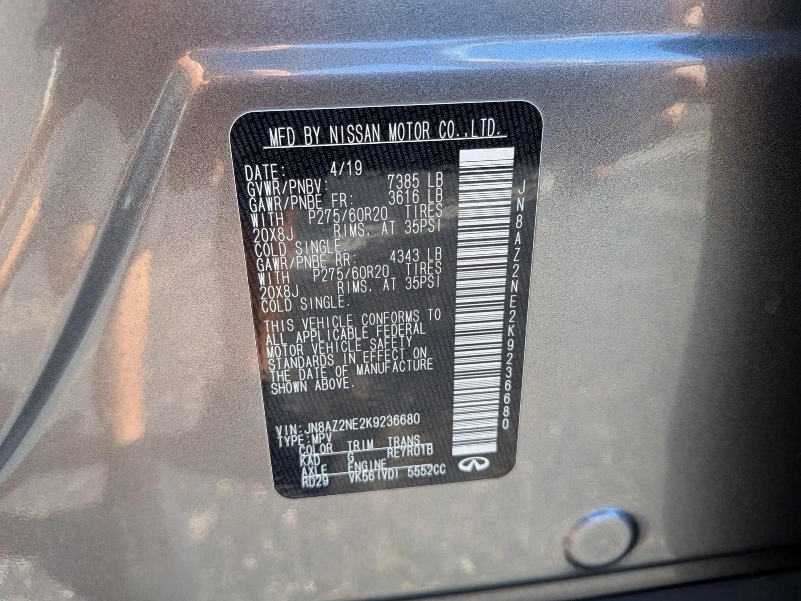 2019 INFINITI QX80 LUXE