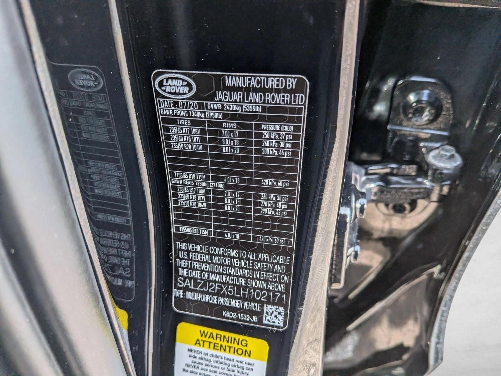 2020 Land Rover Range Rover Evoque S