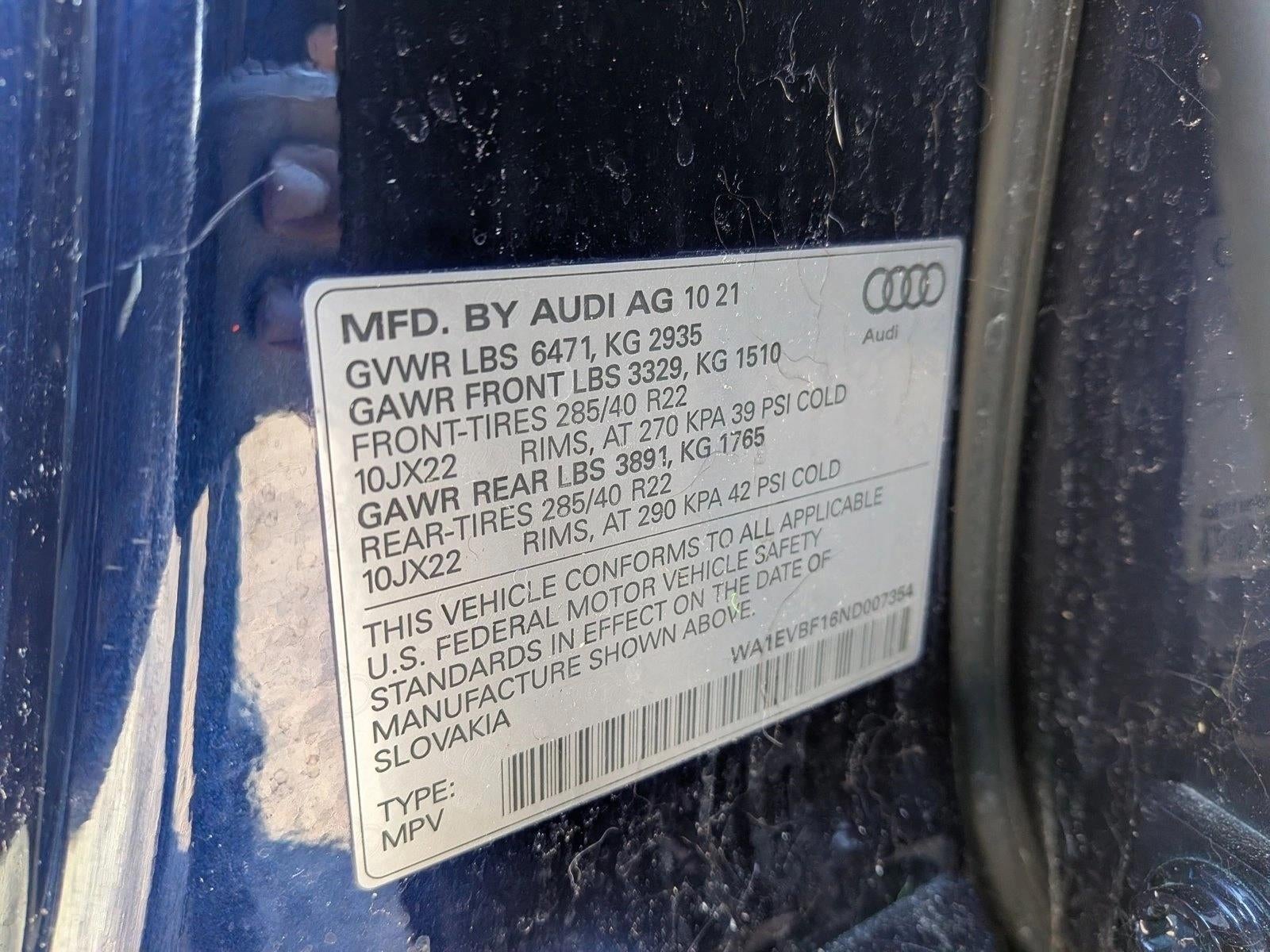 2022 Audi Q8 Premium Plus