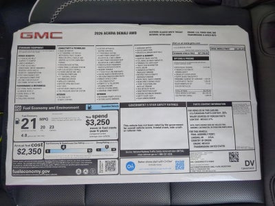 2026 GMC Acadia Denali