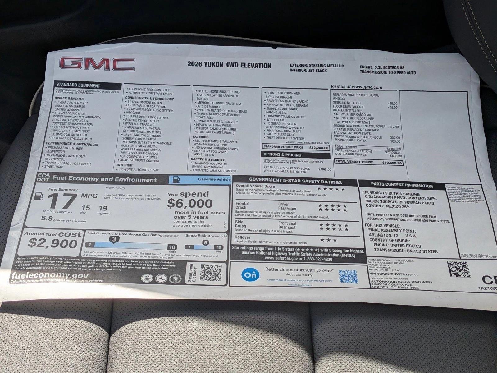 2026 GMC Yukon Elevation