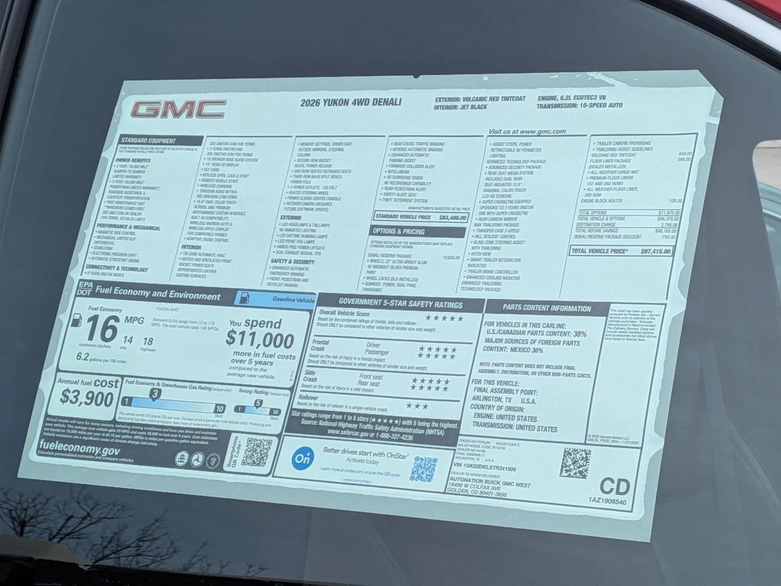 2026 GMC Yukon Denali