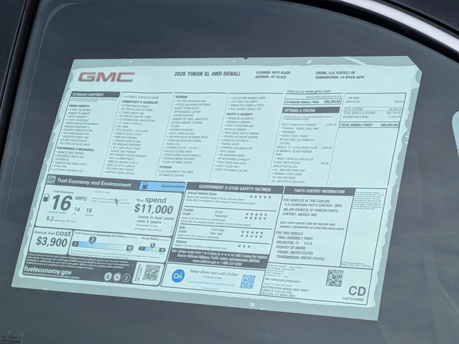 2026 GMC Yukon XL Denali