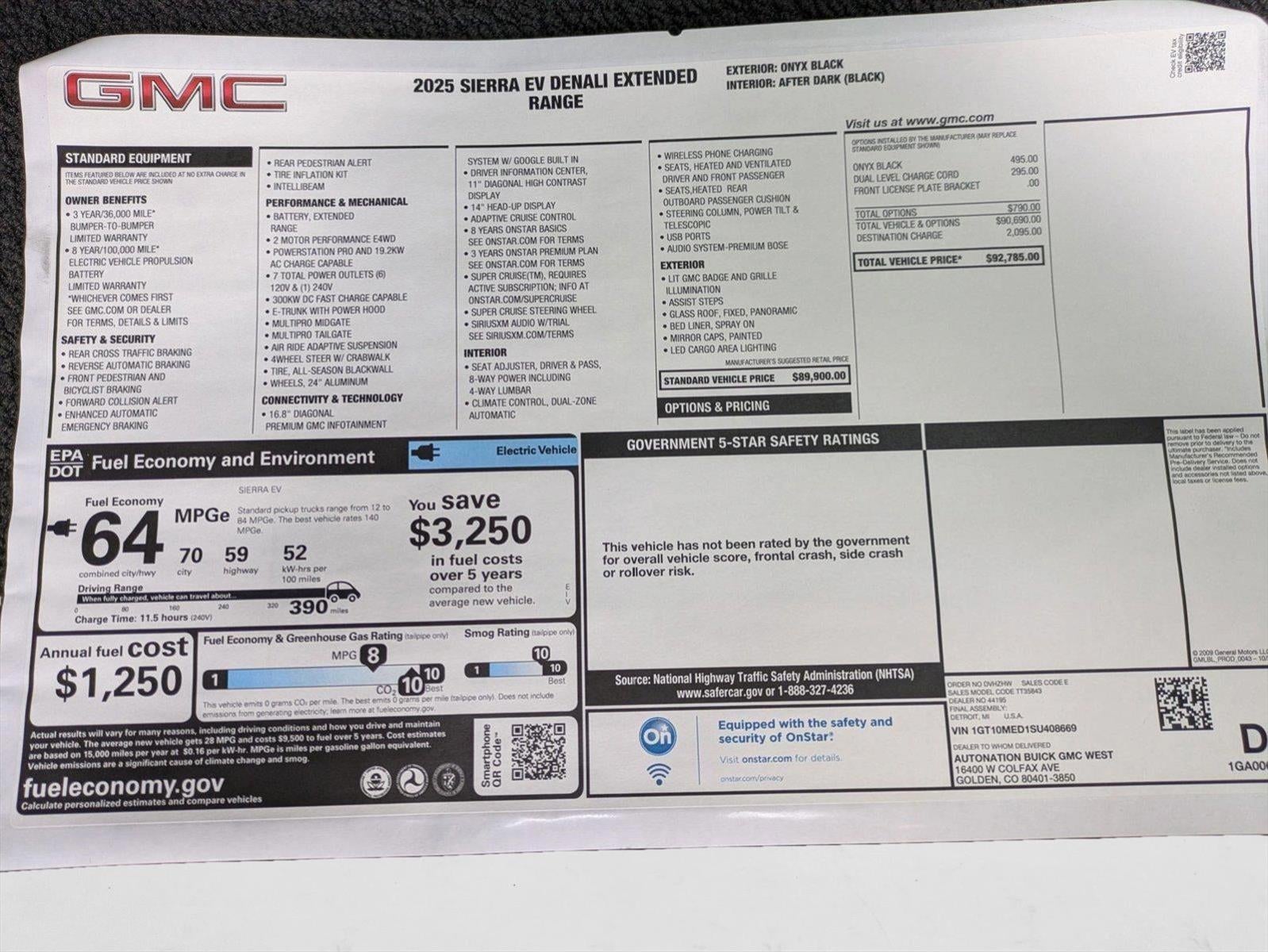 2025 GMC Sierra EV Extended Range Denali