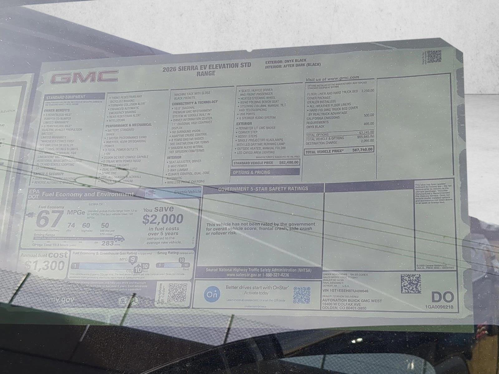 2026 GMC Sierra EV Elevation Standard Range