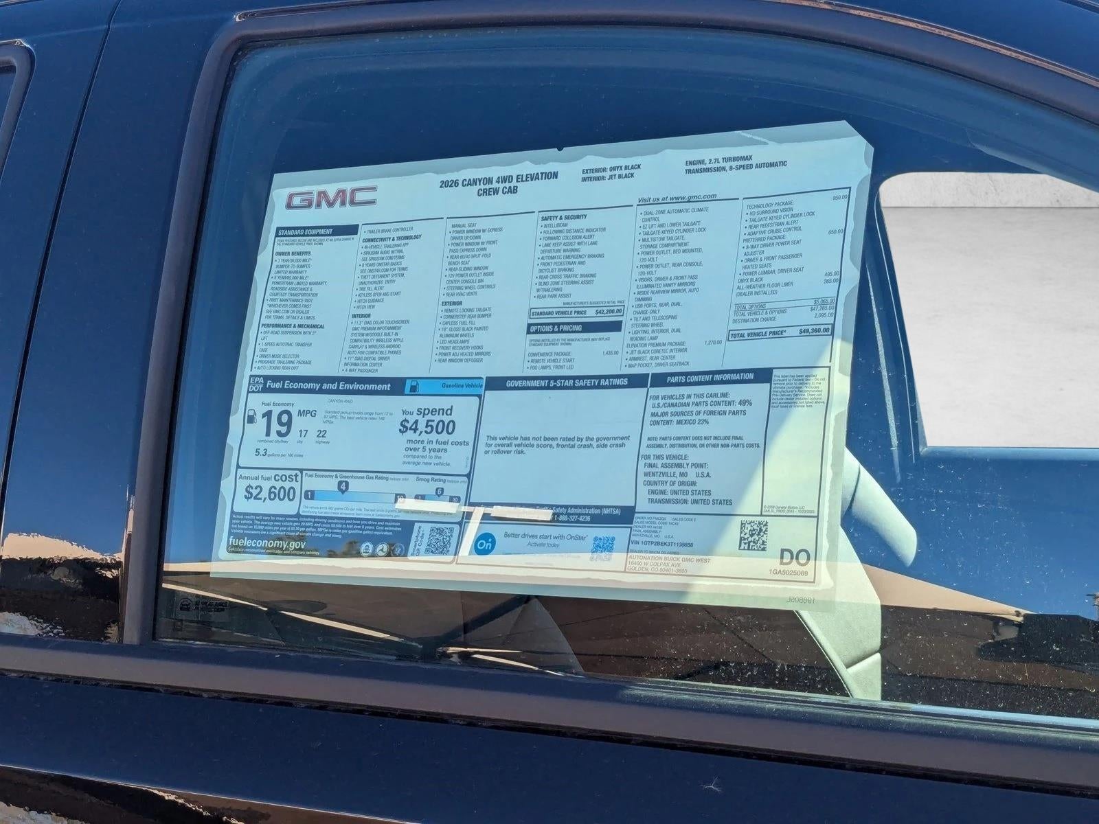 2026 GMC Canyon Elevation