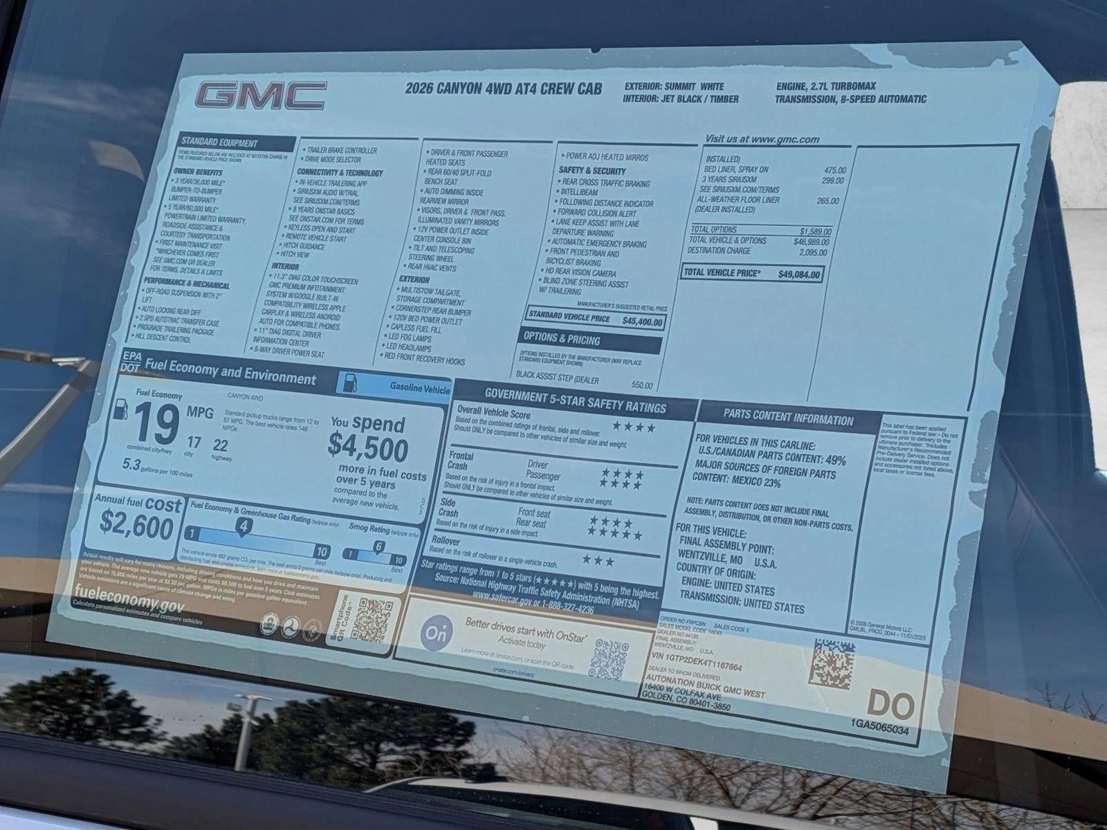 2026 GMC Canyon AT4