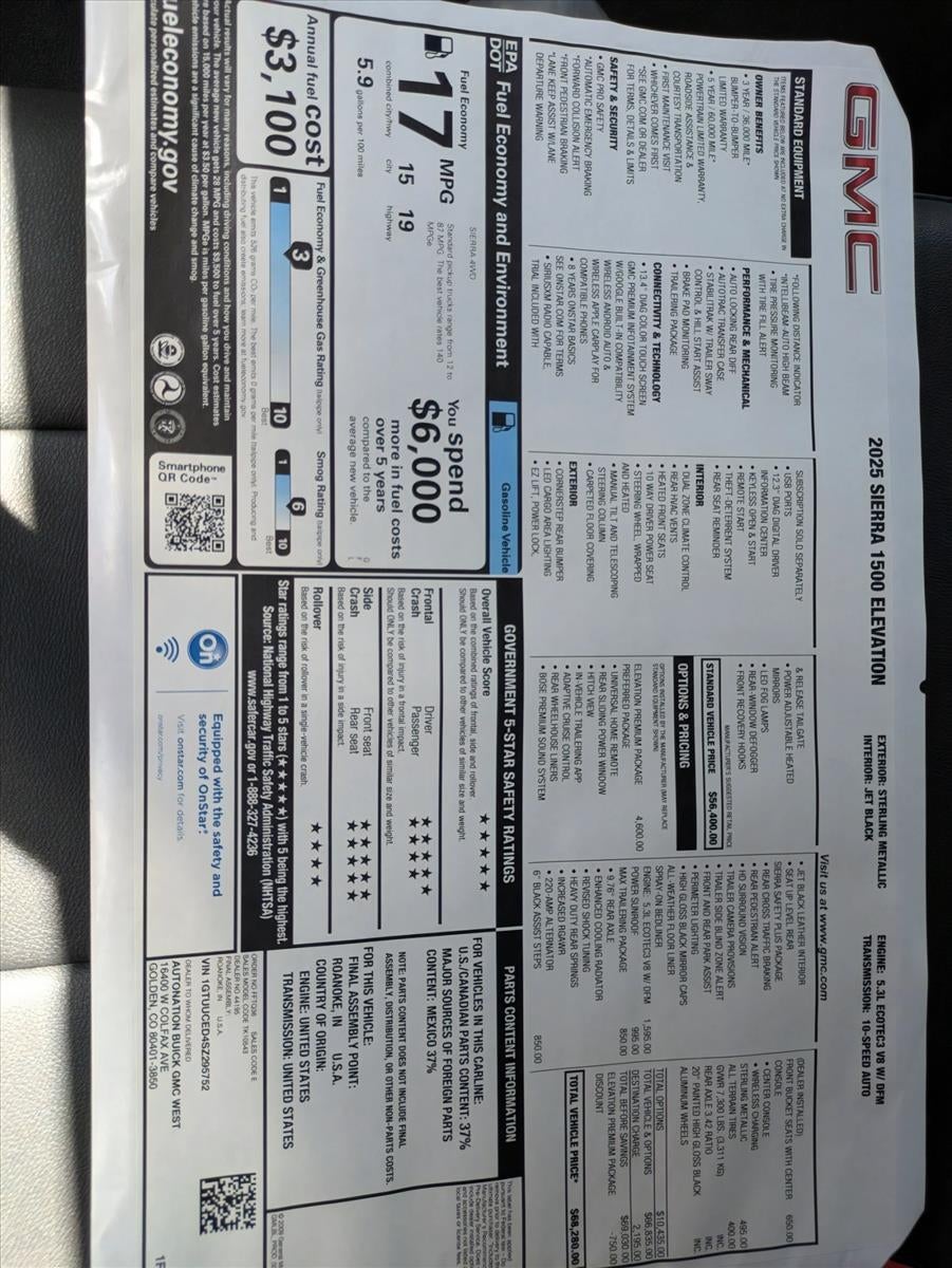 2025 GMC Sierra 1500 Elevation