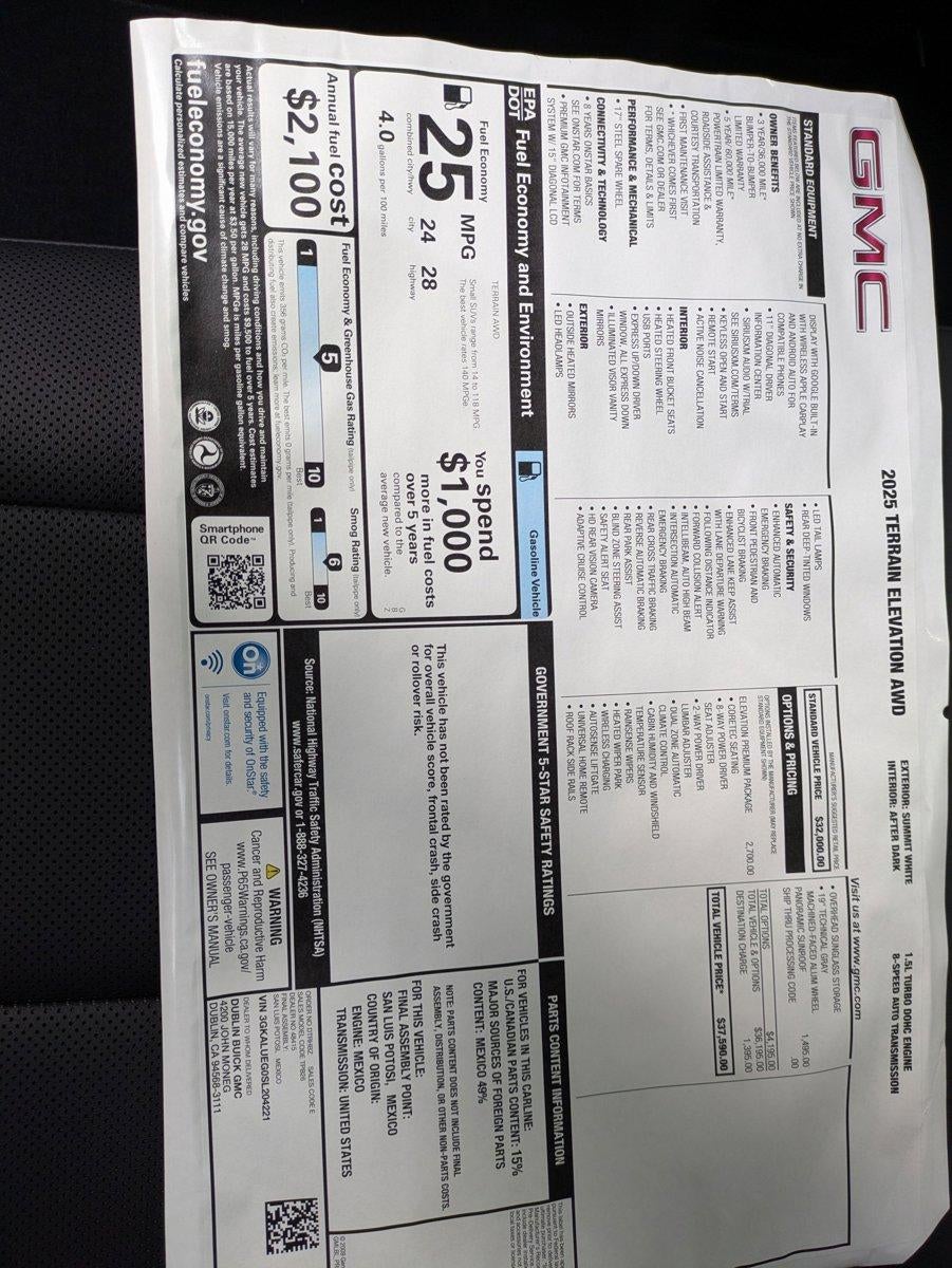 2025 GMC Terrain Elevation