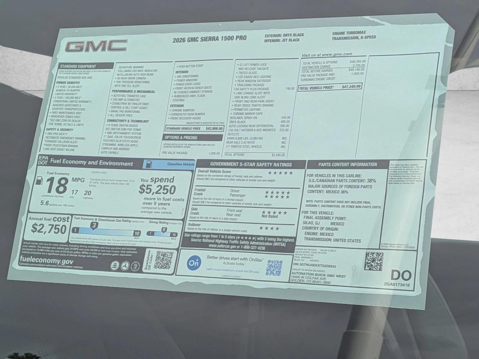 2026 GMC Sierra 1500 Pro