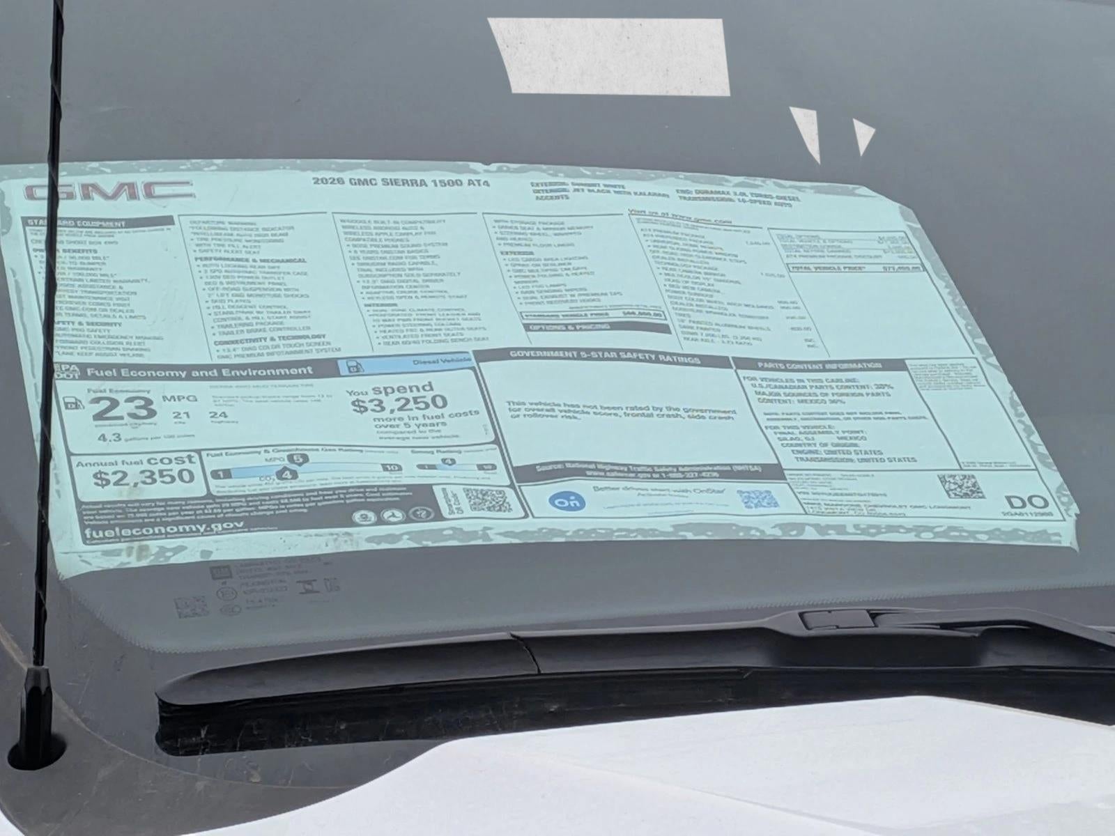 2026 GMC Sierra 1500 AT4