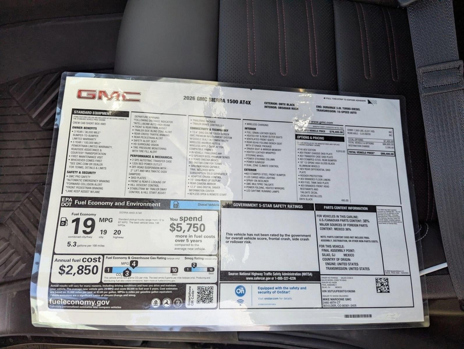 2026 GMC Sierra 1500 AT4X