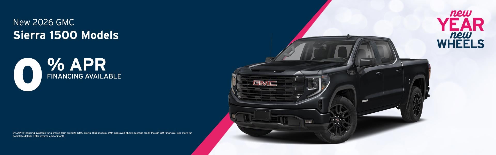 New 2026 GMC Sierra 1500 0% APR Special